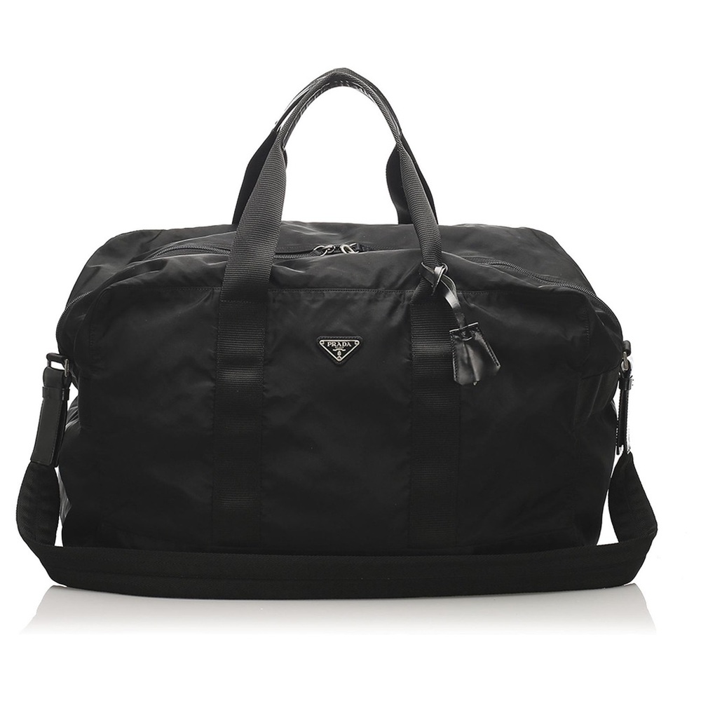 PRADA Black Tessuto Nylon Travel Bag
